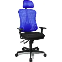 Topstar Drehstuhl Headpoint SY - blau mit Armlehnen.