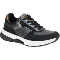 Gabor ROLLINGSOFT Damenschuhe - bequeme Schnür- Halbschuhe blau Freizeit NEU