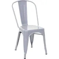 Chefgastro Stuhl | HxBxT 87x45x43cm | Sitzhöhe 44cm | Metall Industriedesign stapelbar | Grau | Bistrostuhl Stapelstuhl