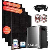 MyVoltaics 2000+ Watt Balkonkraftwerk mit Speicher STREAM Ultra X 3,84 kWh Smart-Meter, Halterung Befestigung nach Wahl