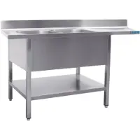 Saro Spülcenter 2 Becken, links - B 1800 x T 600 mm