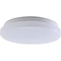 LINDBY LED-Außendeckenleuchte Kirkola, 3000 K, Ø 26 cm, weiß