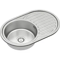 Quadron Spülbecken 1-Becken Spüle | Größe: 77 x 50 x 16 cm | TOM 211 | Küchenspüle Edelstahlspüle mit Siphon | Satin Pvd