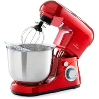 Klarstein Knetmaschine Küchenmaschine zum Backen, 1300W Teigmaschine Klein, 6 Stufen, Schneebesen Rühr- & Knethaken, 5L Schüssel, Planetenrührwerk, Rührmaschine mit Mixer, Küchenmaschinen für Brotteig