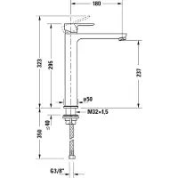 Duravit DC1043002010 D-Code Einhebel-Waschtischmischer XL