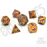 GlassStaff Satz von Metallwürfeln für das Rollenspiel "Shattered Sigils"