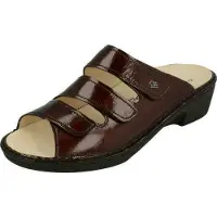 Finn Comfort Canzo, Rot, Damenschuhe, Pantolette, Leder, NEU - Damenschuhe Pantolette / Zehentrenner, Rot, leder (knautschlack)