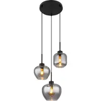 Globo Lighting Hängeleuchte Metall schwarz matt, 3x E27
