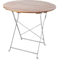 Linder Exclusiv GmbH Biergarten Tisch, rund klappbar, Akazienholz, Durchmesser 80cm