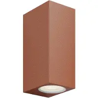 LUCANDE LED-Außenwandleuchte Tavi, rostbraun, Aluminium, up/down