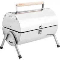 Voordeeldrogisterij Picknickgrill mit Griff & Belüftung aus Edelstahl ca. 50 x 30 x 37 cm
