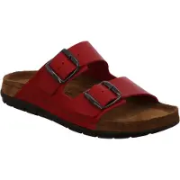 Rohde Damenschuhe Hausschuhe Pantolette Rot Freizeit, Schuhgröße:41 EU