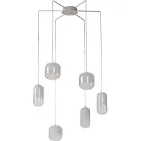 LUCANDE LED-Hängeleuchte Avelina, weiß, 6-flammig