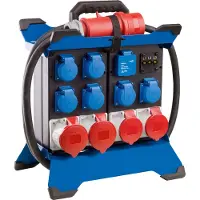 As Schwabe as-Schwabe Tragbarer Stromverteiler CEE 400V 32A auf 6x Schuko & 4x CEE IP44
