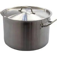 ACMax Kochtopf Gastrotopf Topf 24 Liter Edelstahl mit Deckel Großküche Gastronomie