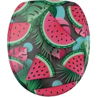 Sanilo WC-Sitz mit Absenkautomatik Melone, Toilettendeckel direkt vom Hersteller, Klodeckel, Klobrille, WC Deckel, Toilettensitz, Toilettenbrille