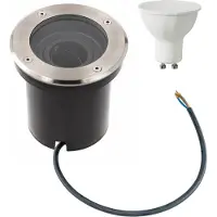 Aigostar 5 Watt runde LED Einabu Boden-Spot Bodenleuchte Bodenstrahler Wegleuchte | schwenkbar aus Edelstahl | Ø130 x 129mm (B. x H.) | 410 Lumen | Neutralweiß (4000 K)