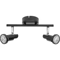 Ledvance LED SPOT GU10 2 x 3,4W, 460lm, schwarz, 2.700K Farbtemperatur, warmweiße Lichtfarbe, zeitloses Design, austauschbare LED-Lampe, ideal für Innenräume, CRI 90, verstellbare Köpfe
