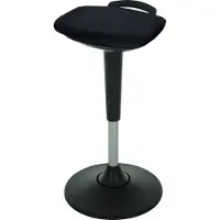 Stier Multibewegliche Stehhilfe mit Tellerfuß Sitzhöhe 600-840mm Schwarz
