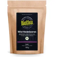 Biotiva Wild Heidelbeeren Pulver Bio 150 g