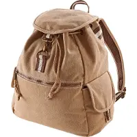 Quadra Vintage Segeltuch Rucksack - 18 Liter BC766 (Einheitsgröße) (Sahara)