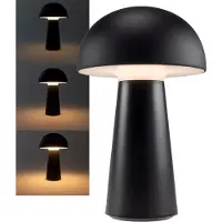 Chilitec LED Tischleuchte Akku, Dimmbar, Touch Schalter, Schwarz