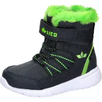 Lico Kinder Schneestiefel Shalby VS dunkelblau/neongrün mit Klettverschluß und seitlichem Reißverschluss 20