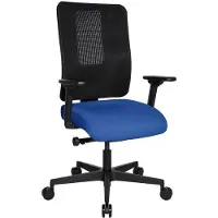Topstar Bürostuhl Sitness Open X (N) Deluxe mit Schiebesitz, OX30WTW2 T260 blau, schwarz, schwarz Stoff