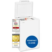 Exquisit Gefriertruhe GT5100-010E weiss | 95 l Nutzinhalt | 4*-Gefrieren | Temperaturregler | Mit Einhängekorb | Wasserauslass