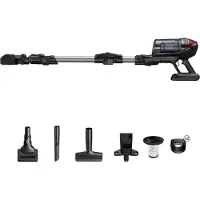 Rowenta RH98A7, 2-in-1-Stabstaubsauger, Beutellos, Rot, Grau, 0,9 l, Rechteckig, Trocken