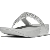 FitFlop Lulu Crystal-Mix Toe-Post Silver Größe EU 42
