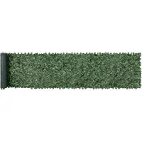 Vevor Sichtschutzzaun 990x5020mm künstlicher grüner Wandschirm Efeuzaun mit Netzgeweberückseite und verstärkter Verbindung
