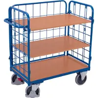 Cordes Paket-Dreiwandwagen mit 3 Böden 500 kg Traglast Typ XL + EasySTOP