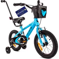 Sun baby Verdant Rowan Kinderfahrrad Jungen Fahrrad Stützräder 12 14 16 Zoll ab 3-5 Jahre BMX Kinder Fahrrad (14 Zoll,blau)