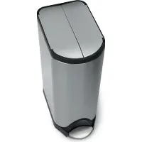 Simplehuman 30 Liter schmetterling Treteimer, fingerabdrucksicherer gebürsteter Edelstahl - 8,2x8,2x31,2 cm; CW1824