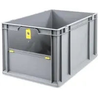 Proregal Eurobox NextGen Insight Cover | HxBxT 32x40x60 | 65 Liter | Hoch/Gelb | Eurobehälter, Transportbox, Transportbehälter, Stapelbehälter