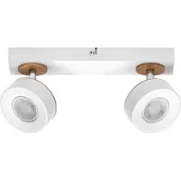 Osram LED-Deckenstrahler PLUTO, weiß, 2 Spots Metall 3.000 K PLUTO, weiß / opal, für Wohn- / Esszimmer, Metall