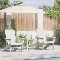 vidaXL Möbel Garten Lounge Möbel 3 pcs Weiß 38 x 38 x 46cm Polyethylen - Gartenstühle 3335830