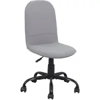ByLiving Bürostuhl TROLLY Drehstuhl / Kinderstuhl /Metall schwarz pulverbeschichtet /Bezug Webstoff hellgrau /klappbar /Sicherheitsdoppelrollen / B 42, H 85-95, T 54 cm