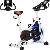 HOMCOM Heimtrainer Fahrrad Hometrainer Fahrrad mit LCD-Display, verstellbar Sitz