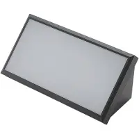 LINDBY Abby Außenwandleuchte Dark Grey/White - , Abby, Schwarz, für Balkon, Kunststoff, Modern