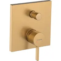 Hansgrohe Finoris Einhebel-Wannenarmatur Unterputzmodell mit integrierter Sicherungskombination nach EN1717, 76416140, Farbe: Brushed Bronze