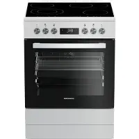 Grundig GFBM23420WC, Freistehender Herd, Weiß, Drehregler, Vorne oben, Keramik, 4 Zone(n)
