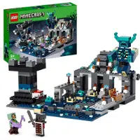 LEGO 21246 Minecraft Das Duell in der Finsternis Set, Biom Spielzeug, alte Stadt mit Wächter Figur und explodierendem Turm, Geschenk für Kinder