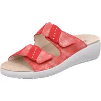 Rohde Damen Pantolette aus Leder mit Strass und losen Einlagen Rivella 5720, Größe:37 EU, Farbe:Rot