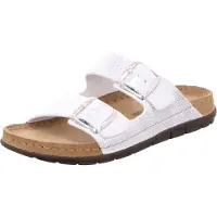 Rohde Damen Pantolette gemusterter Zweiriemer mit Schnalle Rodigo-D 5872, Größe:37 EU, Farbe:Silber
