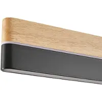 LUCANDE LED-Pendelleuchte Holven, Holz, CCT, Länge 113 cm