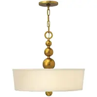 HINKLEY Zelda Zeitgenössische Kronleuchter in Vintage Messing Stahl Glas 3 Lichter E27