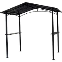 Degamo Grillpavillon Gartenpavillon TOULOUSE, Gestell und Dach Metall dunkelgrau