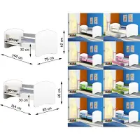 Clamaro Kinderbett Fantasia, weiss mit farbigem Seitenteil, Kinder, Bett, mit oder ohne Schublade, Bettgröße:160 x 80 cm, Mit Schublade:Mit Schublade, Farbe:Grün